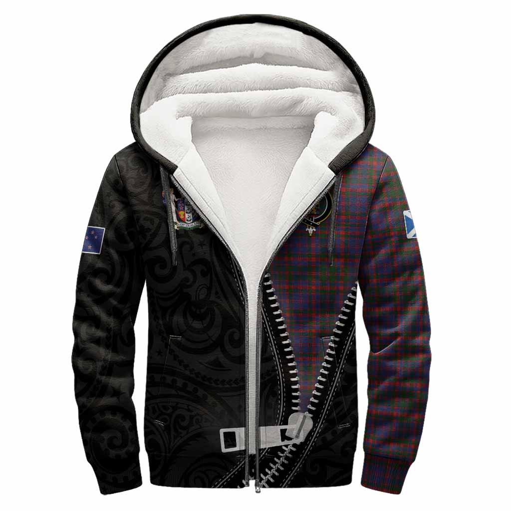 Cumming Tartan Sherpa Hoodie New Zealand Pattern Unique Zipper Stylized