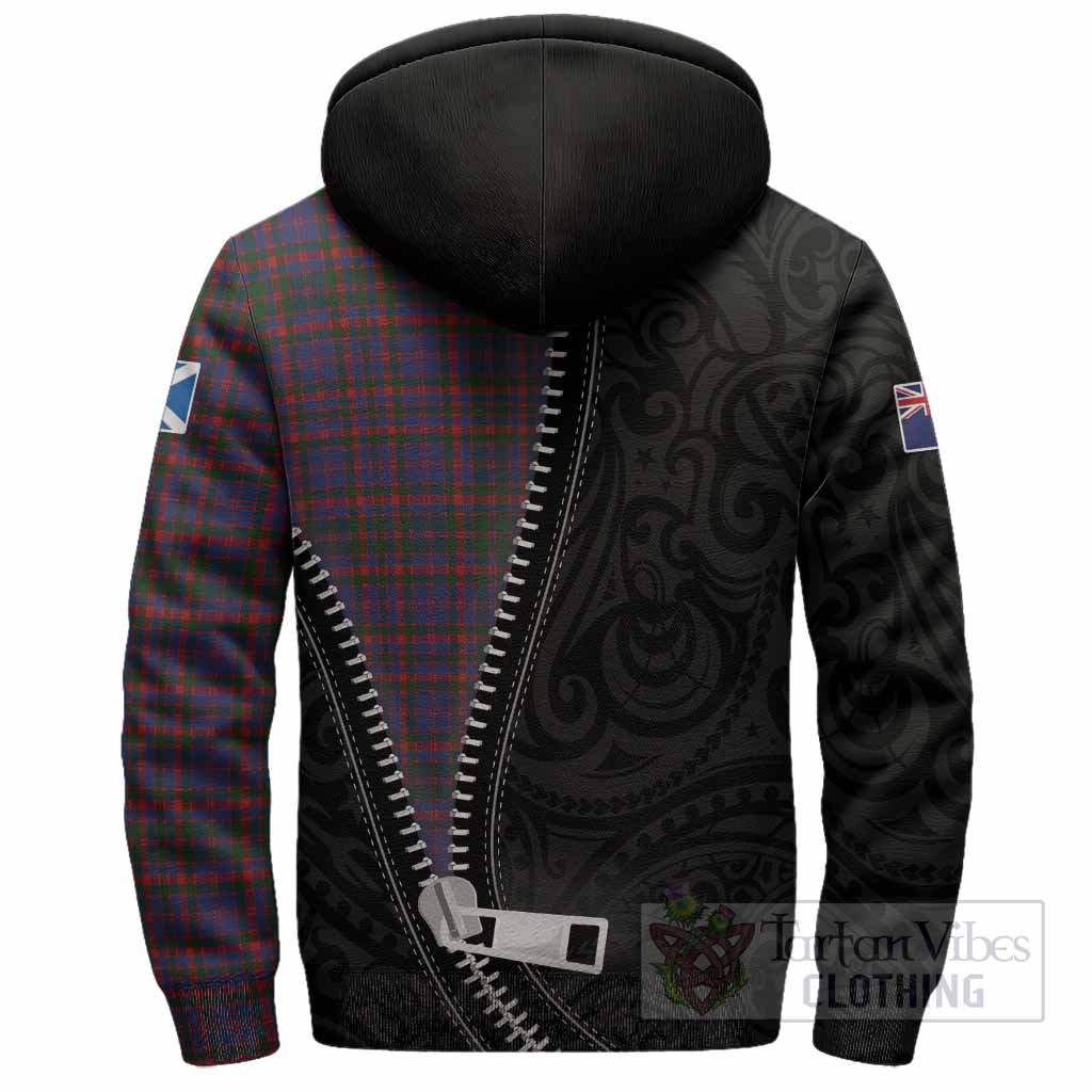 Cumming Tartan Sherpa Hoodie New Zealand Pattern Unique Zipper Stylized