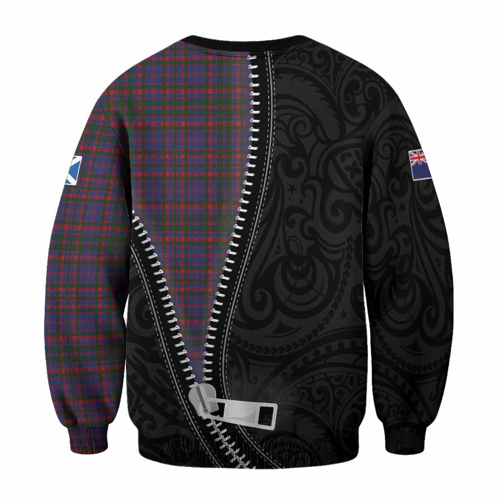 Cumming Tartan Sweatshirt New Zealand Pattern Unique Zipper Stylized
