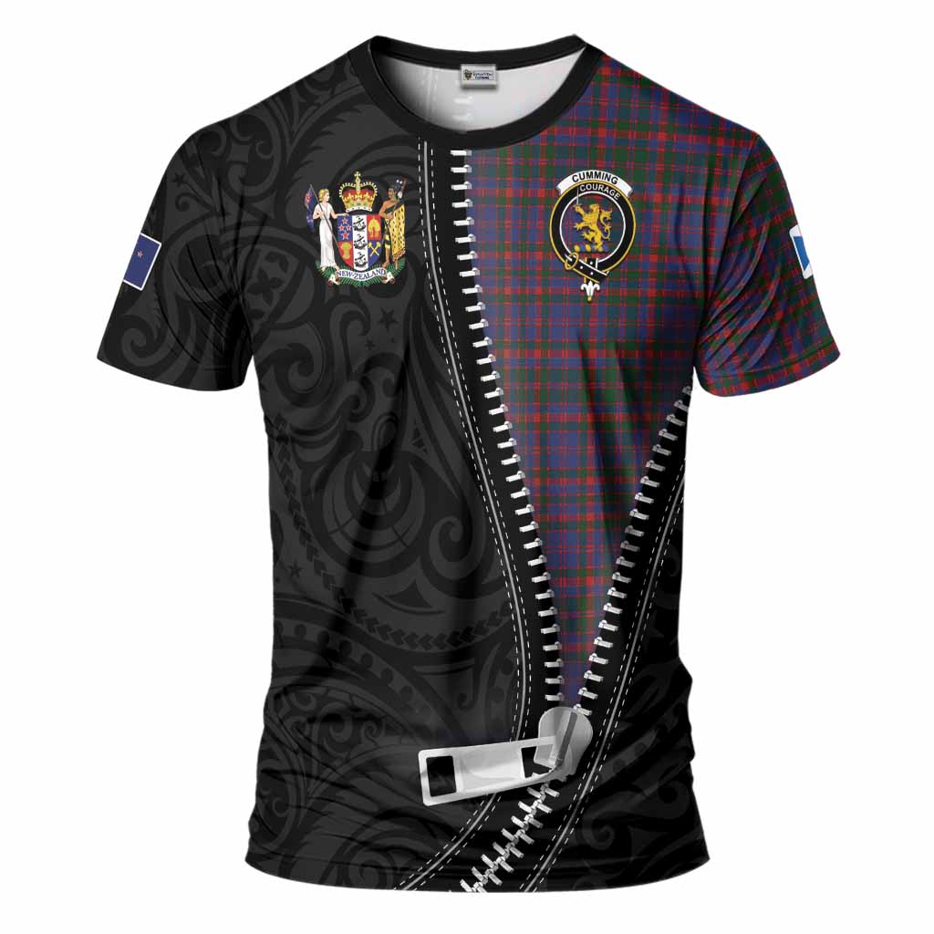 Cumming Tartan T-Shirt New Zealand Pattern Unique Zipper Stylized
