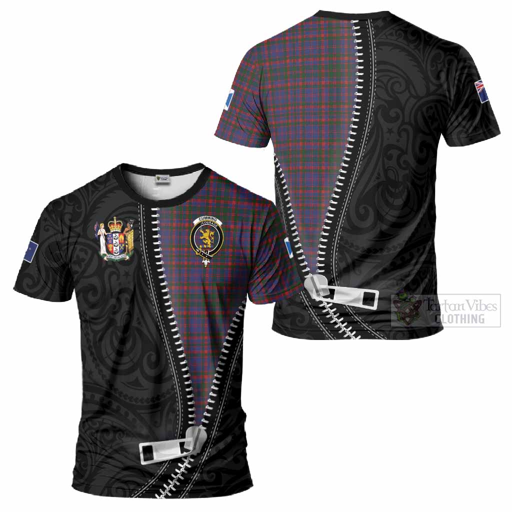 Cumming Tartan T-Shirt New Zealand Pattern Unique Zipper Stylized