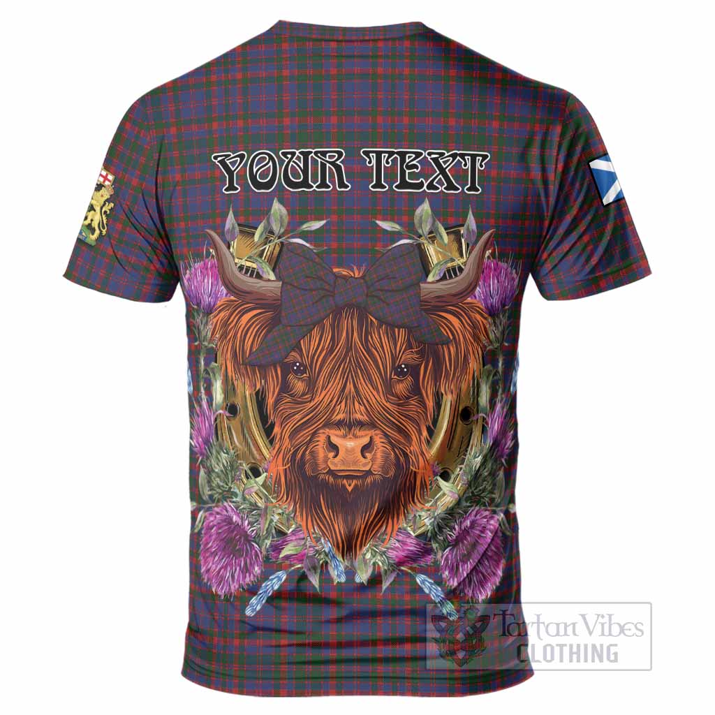 Cumming Tartan T-Shirt Scottish Thistle Heilan Coo