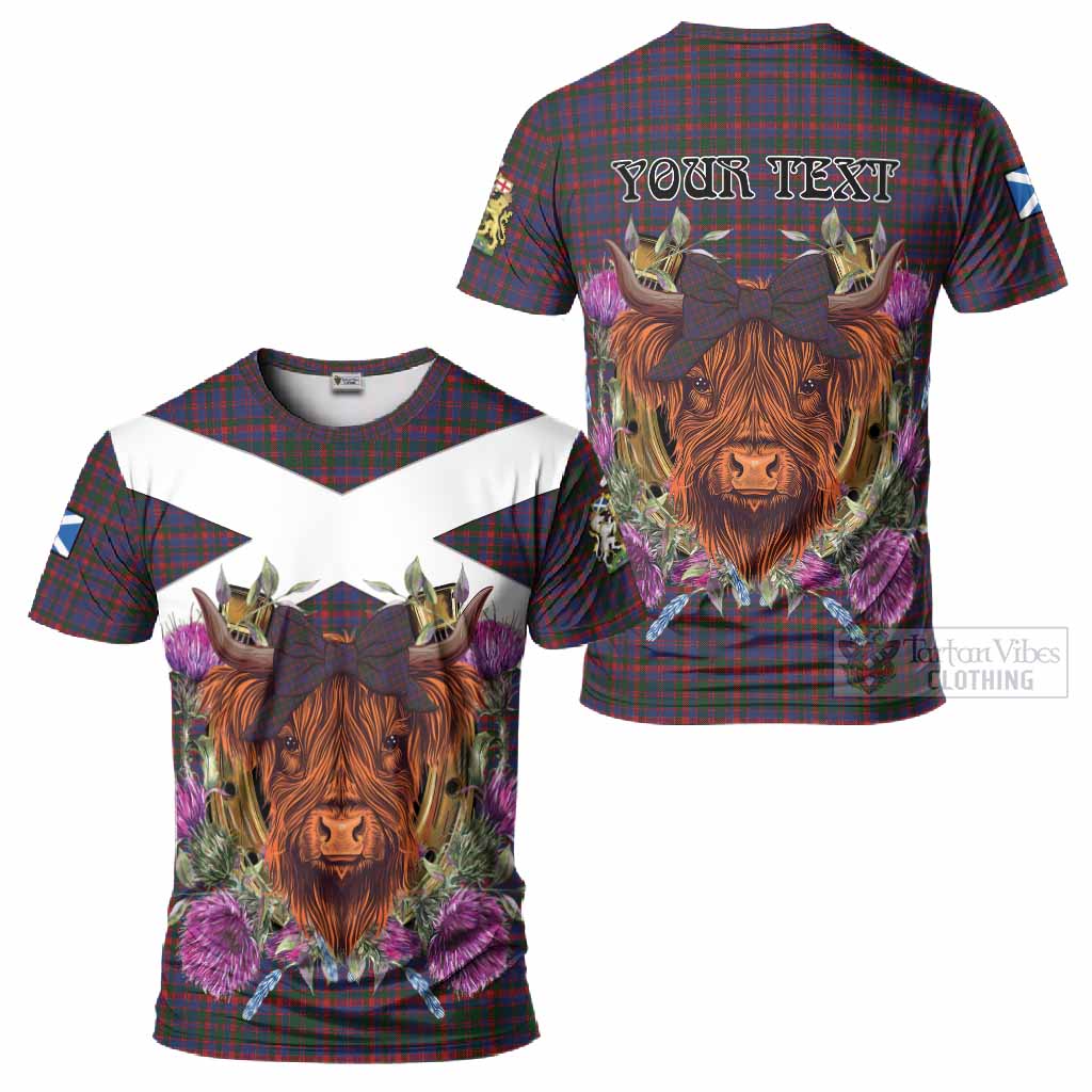 Cumming Tartan T-Shirt Scottish Thistle Heilan Coo