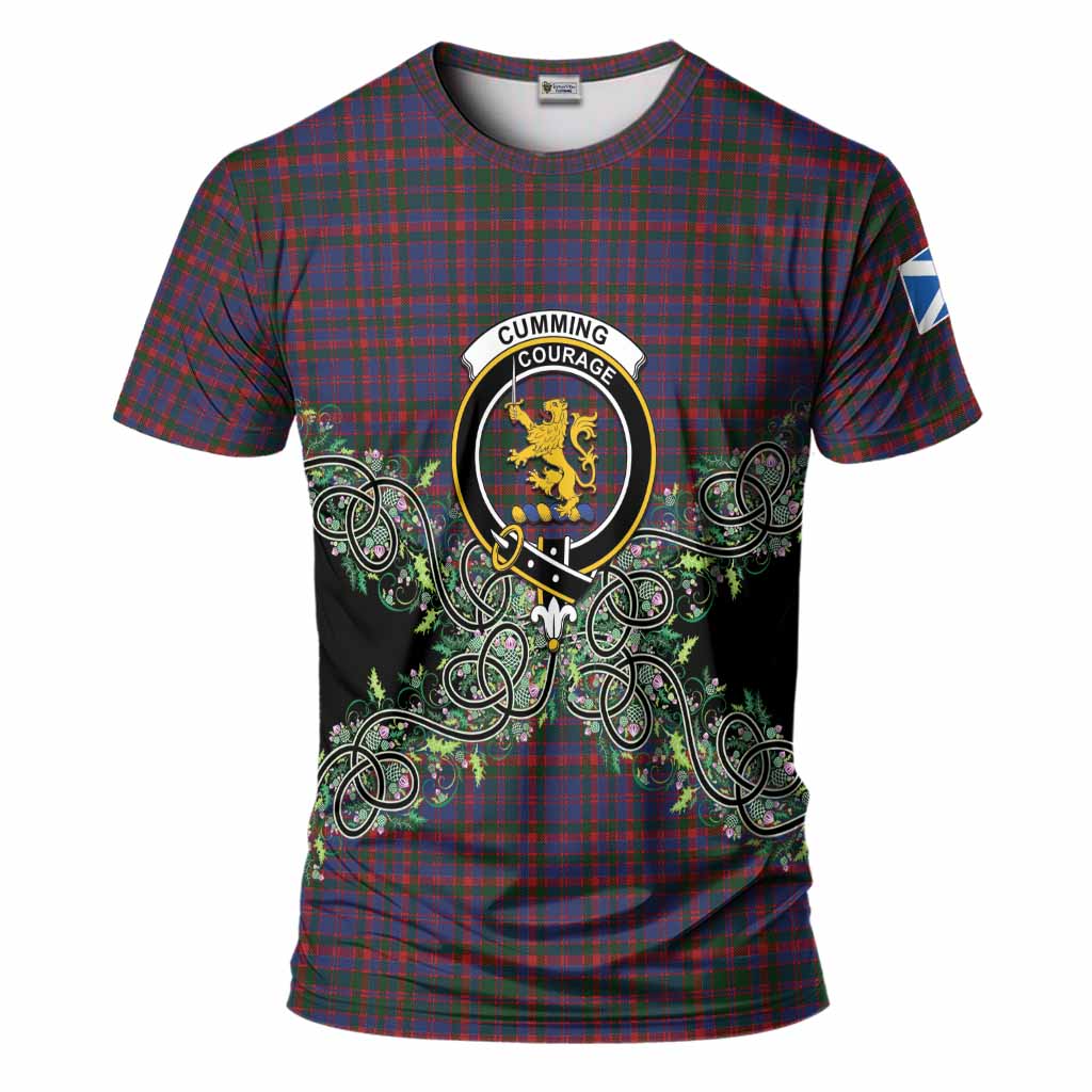 Cumming Tartan T-Shirt Thistle Scottish Spirit