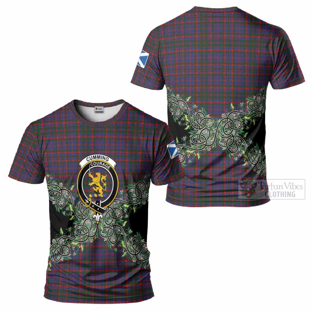 Cumming Tartan T-Shirt Thistle Scottish Spirit