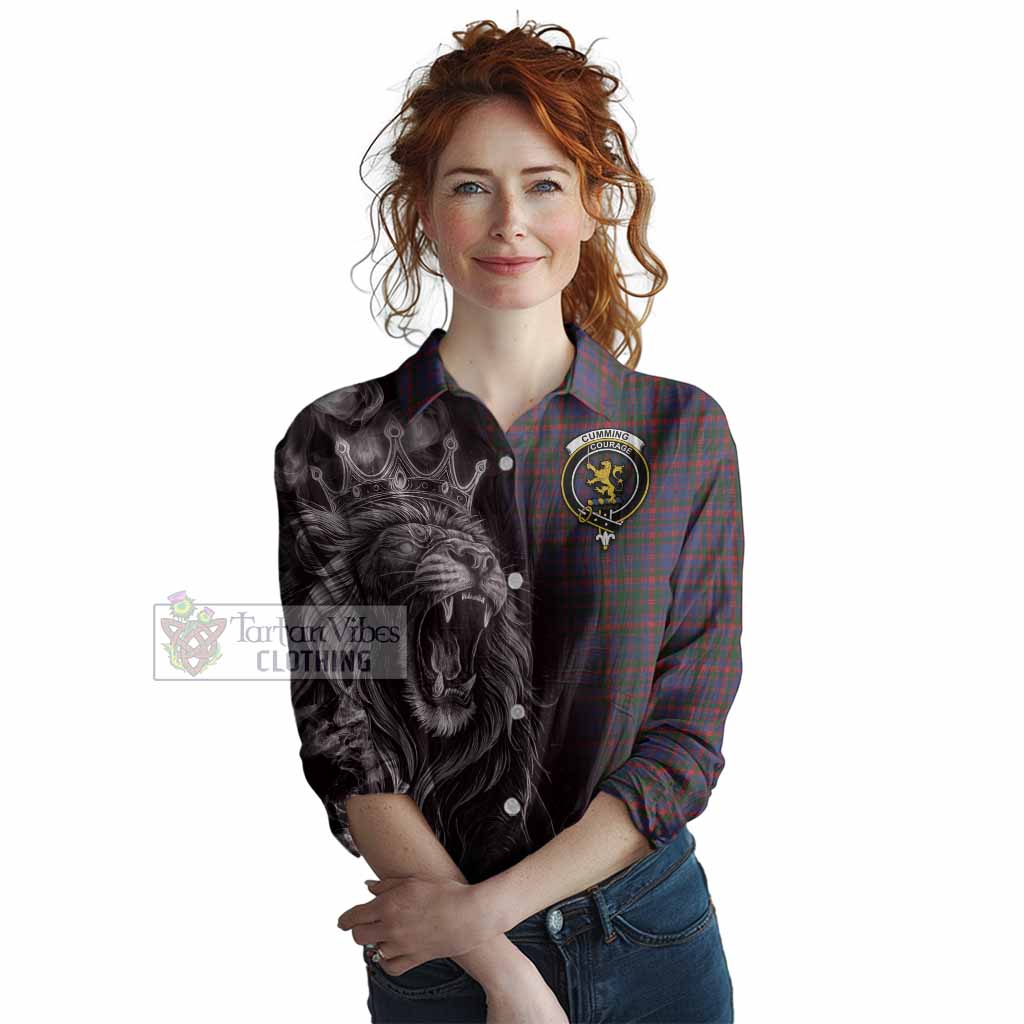 Cumming Tartan Women Casual Shirt Roaring Lion Heritage