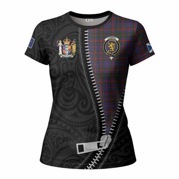 Cumming Tartan Women T shirt New Zealand Pattern Unique Zipper Stylized