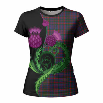 Cumming Tartan Women T shirt Traditional Scottish Thistle