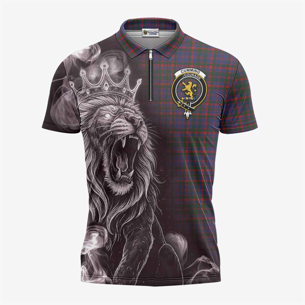 Cumming Tartan Zipper Polo Shirt Roaring Lion Heritage