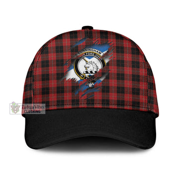 Cunningham Tartan Classic Cap with Family Crest In Me Style