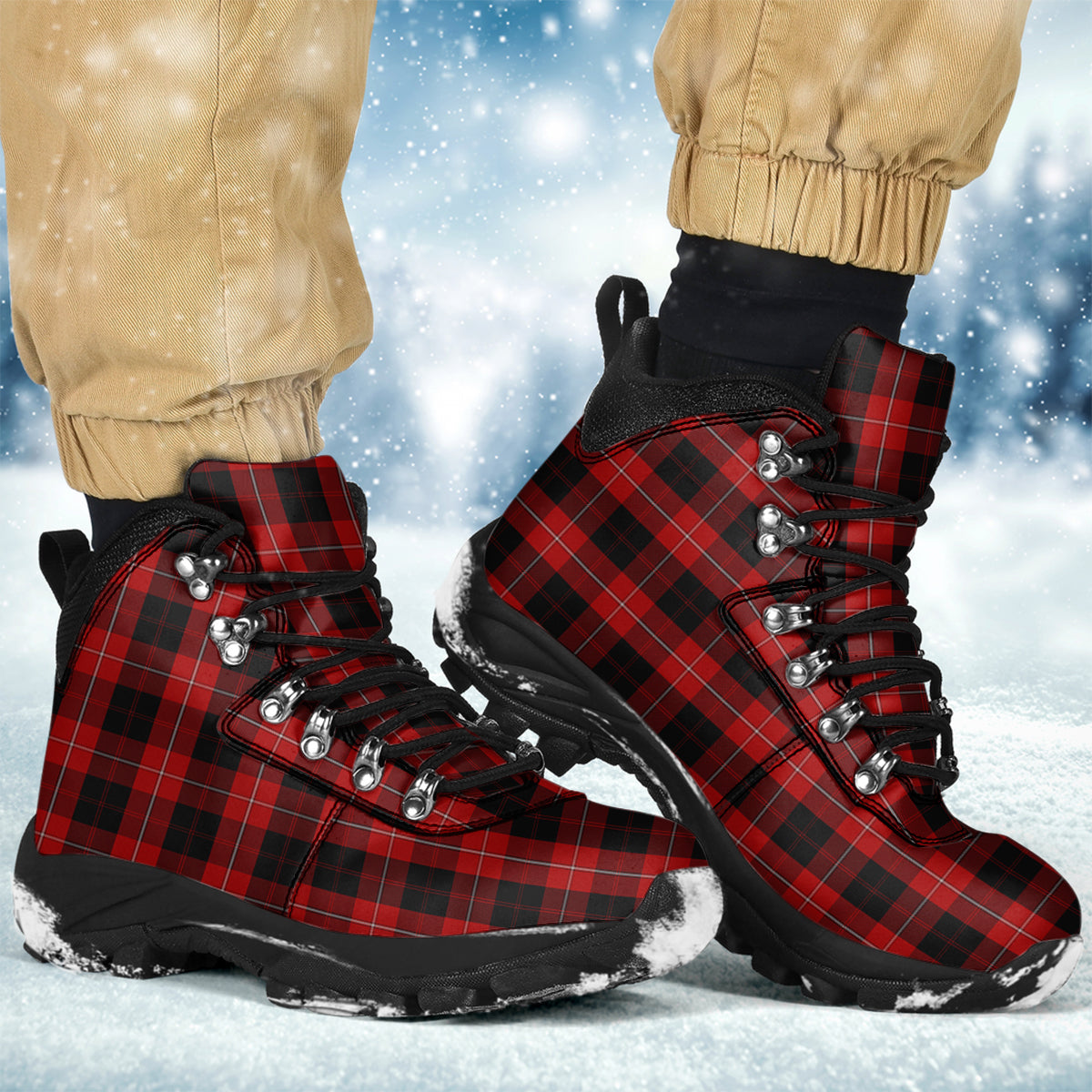 Cunningham Tartan Alpine Boots - Tartanvibesclothing