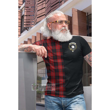 Tartan Vibes Clothing Cunningham Tartan Cotton T-shirt with Family Crest and Half Of Me Style