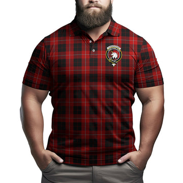 Cunningham Tartan Men's Polo Shirt with Family Crest