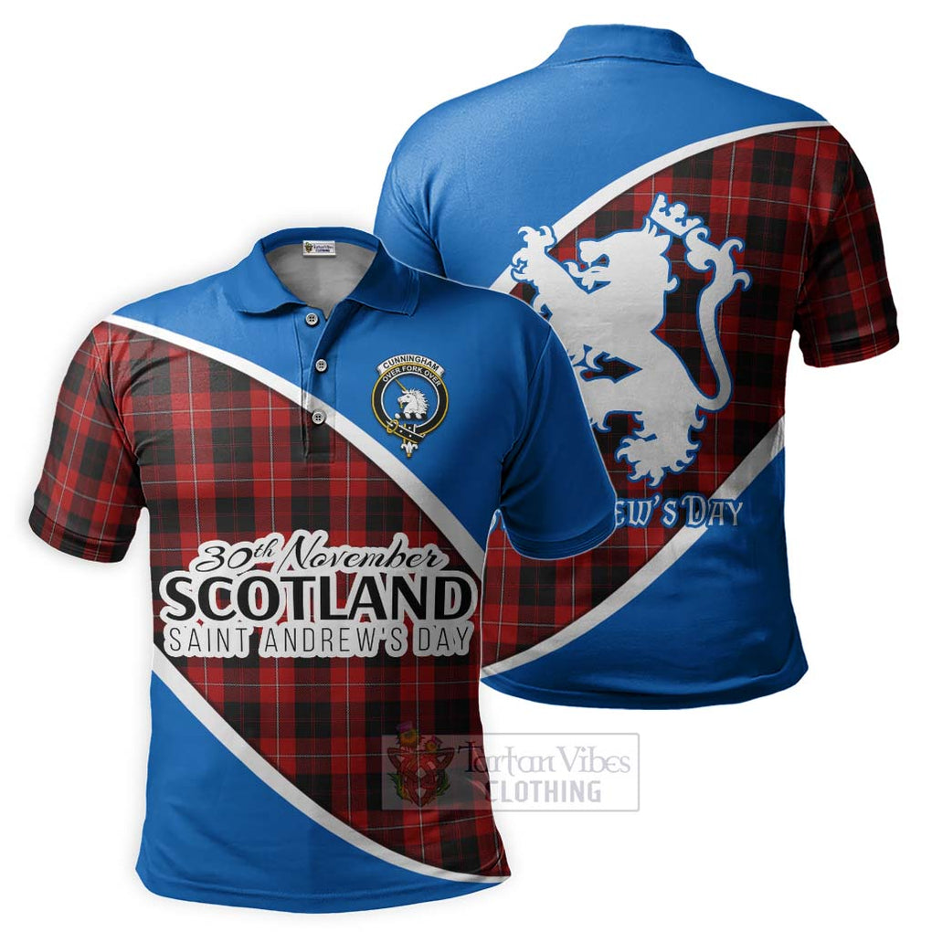 Tartan Vibes Clothing Cunningham Family Crest Tartan Polo Shirt Celebrate Saint Andrew's Day in Style