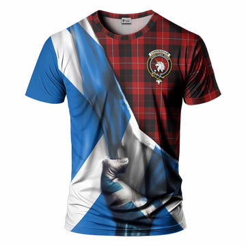 Tartan Vibes Clothing Cunningham Tartan T-Shirt with Family Crest Scotland Patriotic Style