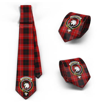 Cunningham Tartan Classic Necktie with Family Crest