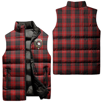 Cunningham Tartan Sleeveless Puffer Jacket with Family Crest