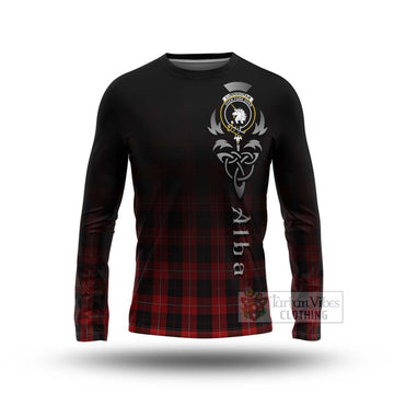 Cunningham Tartan Long Sleeve T-Shirt Featuring Alba Gu Brath Family Crest Celtic Inspired