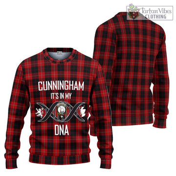 Cunningham Tartan Ugly Sweater with Family Crest DNA In Me Style