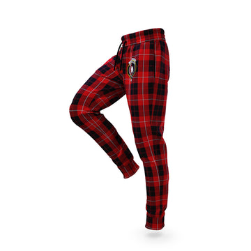 Cunningham Tartan Joggers Pants with Family Crest
