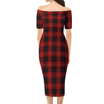 Cunningham Tartan Off Shoulder Lady Dress