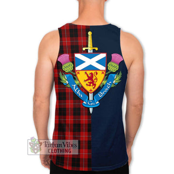 Tartan Vibes Clothing Cunningham Tartan Men's Tank Top with Scottish Lion Royal Arm Half Style