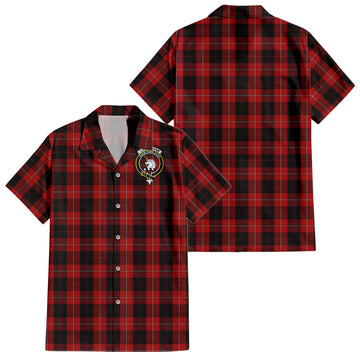 Cunningham Tartan Hawaiian Shirt with Family Crest