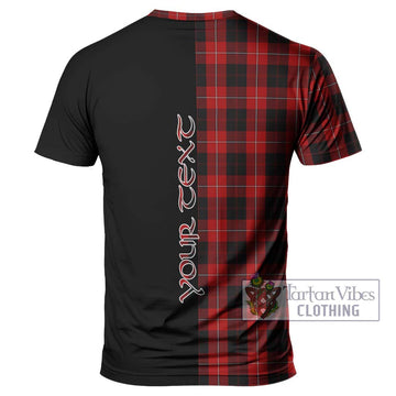 Cunningham Tartan T-Shirt with Family Crest and Half Of Me Style - Tartanvibesclothing Shop