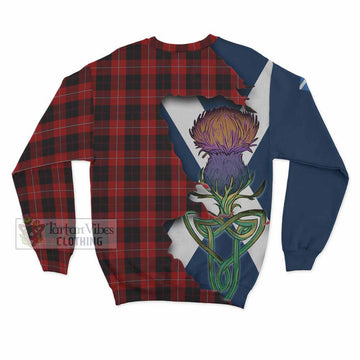 Tartan Vibes Clothing Cunningham Tartan Family Crest Sweatshirt Scottish Thistle Celtic Inspired