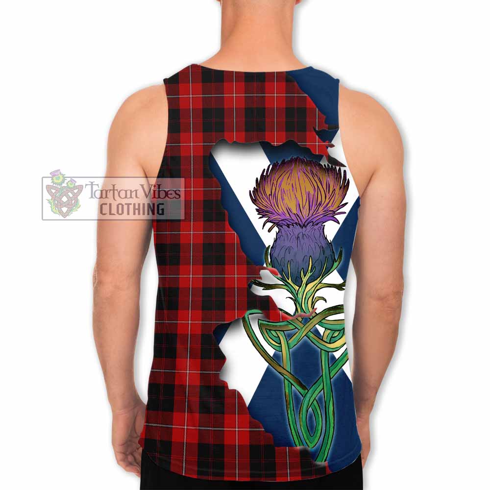Tartan Vibes Clothing Cunningham Tartan Family Crest Men's Tank Top Scottish Thistle Celtic Inspired