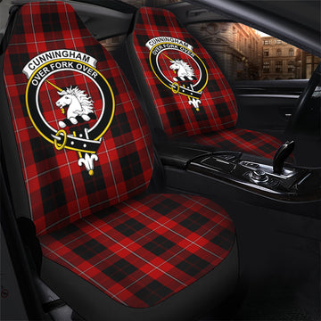 Cunningham Tartan Car Seat Cover with Family Crest - Tartanvibesclothing
