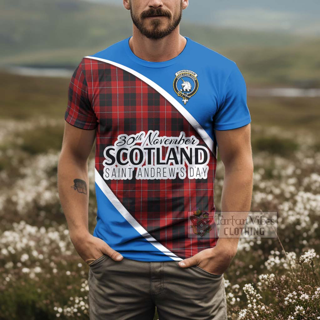 Tartan Vibes Clothing Cunningham Family Crest Tartan T-Shirt Celebrate Saint Andrew's Day in Style