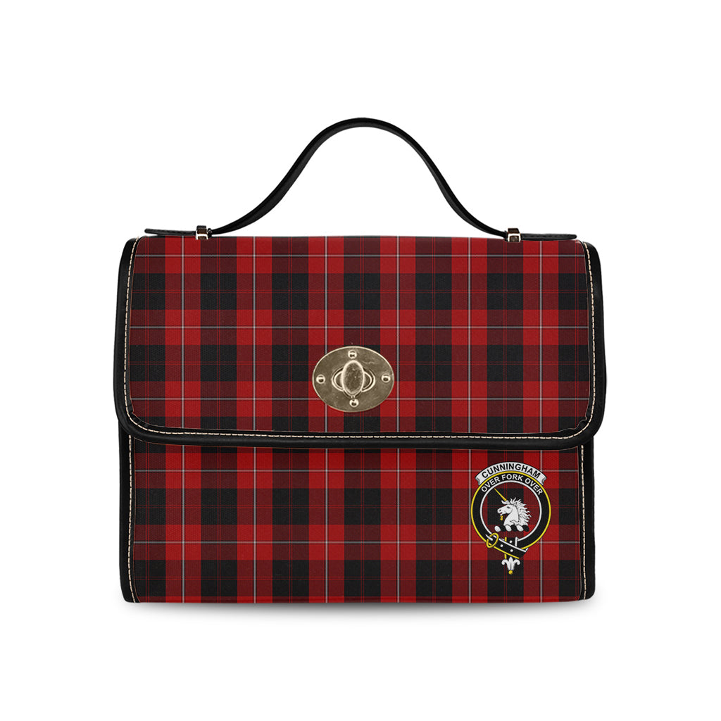 cunningham-tartan-leather-strap-waterproof-canvas-bag-with-family-crest