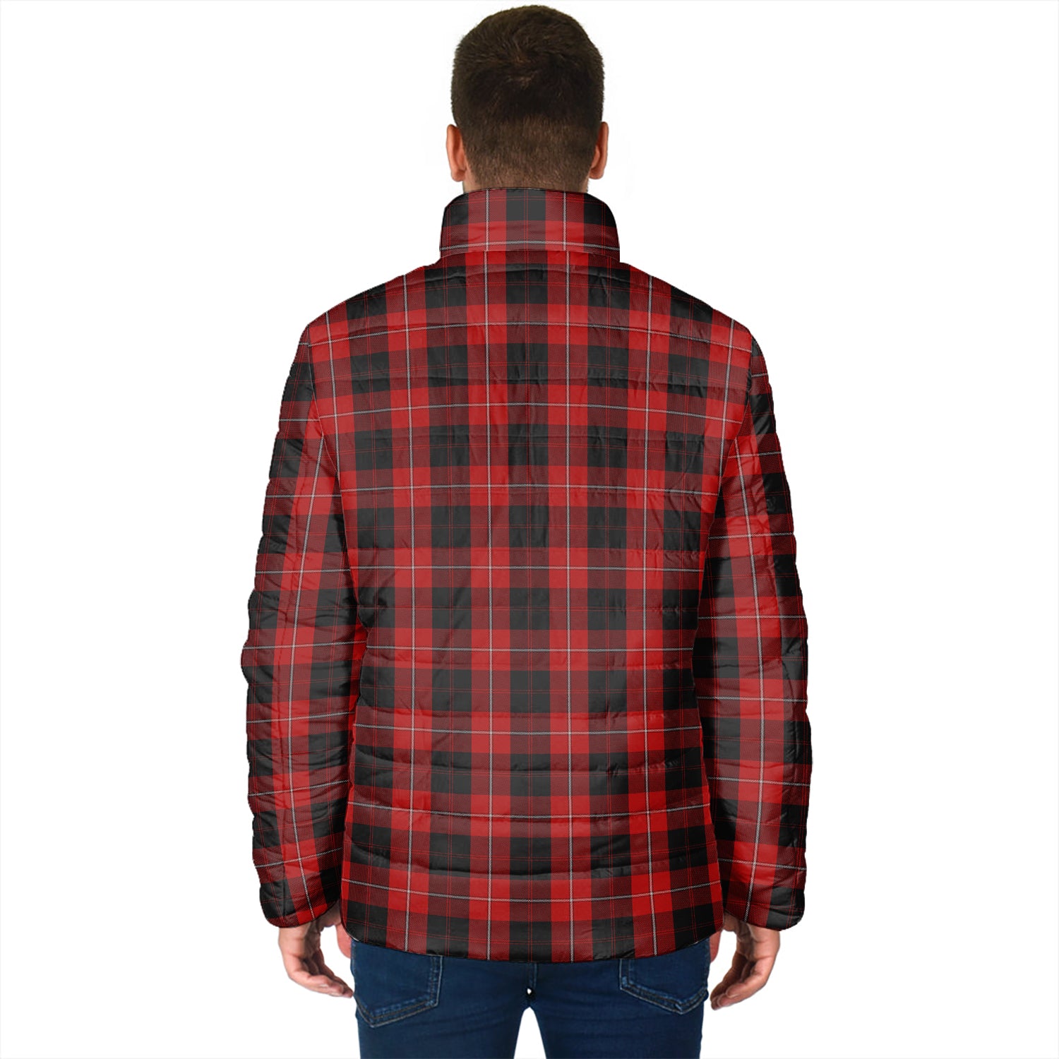 Cunningham Tartan Padded Jacket with Family Crest - Tartan Vibes Clothing
