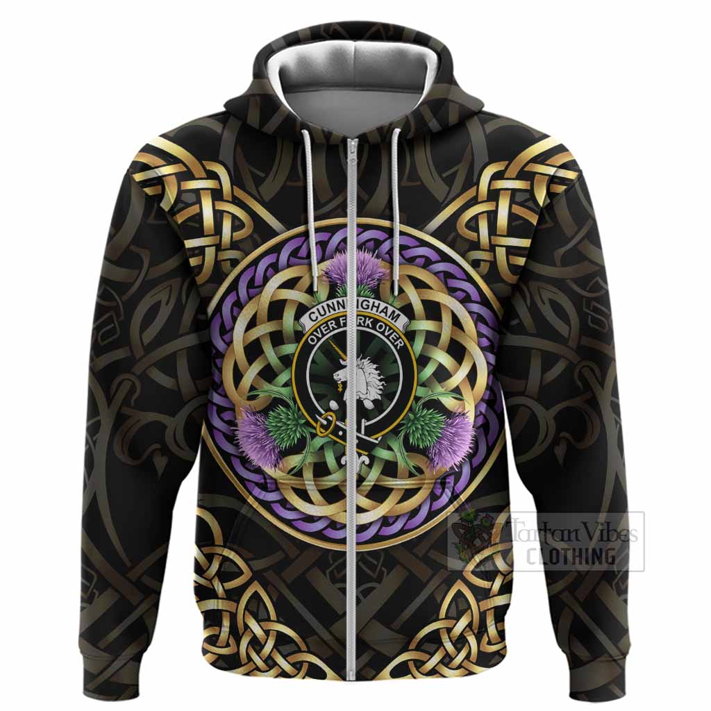 Cunningham Clan Crest Hoodie Celtic Scottish Thistle