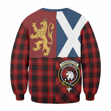 Cunningham Crest Tartan Sweatshirt with Lion Rampant Saltire Style
