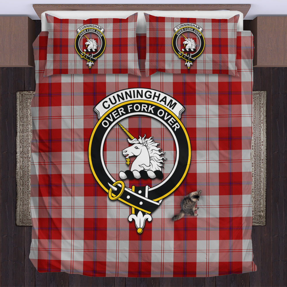 cunningham-dress-tartan-bedding-set-with-family-crest