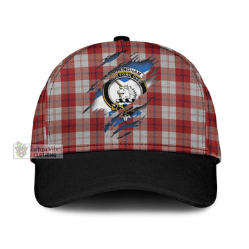 Cunningham Dress Tartan Classic Cap with Family Crest In Me Style