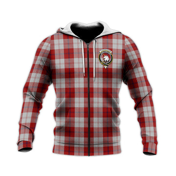 Cunningham Dress Tartan Knitted Hoodie with Family Crest