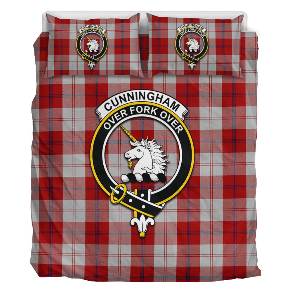 cunningham-dress-tartan-bedding-set-with-family-crest