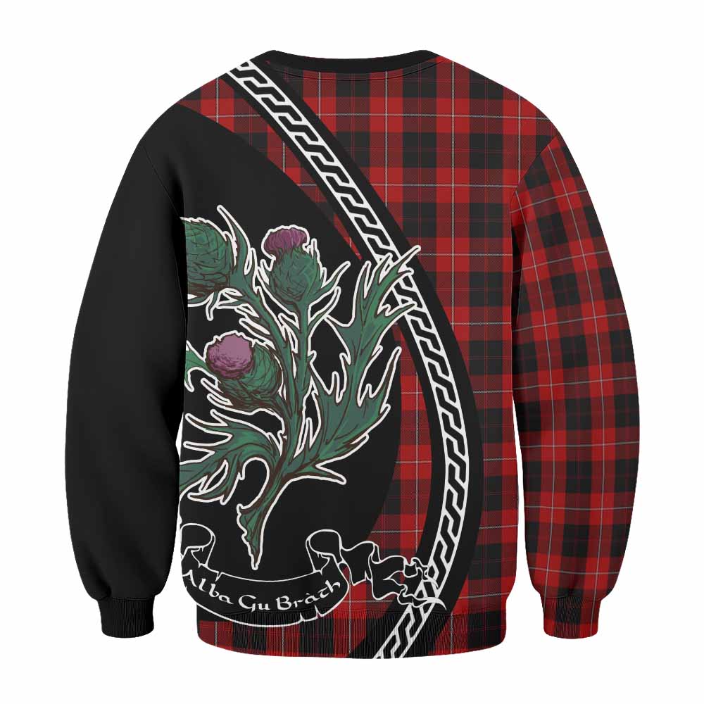 Cunningham Family Crest Tartan Sweatshirt Alba Thistle Inspired - Tartan Vibes Clothing