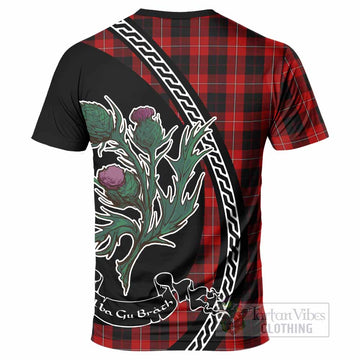 Cunningham Family Crest Tartan T-Shirt Alba Thistle Inspired