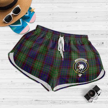 Cunningham Hunting Tartan Womens Shorts with Family Crest