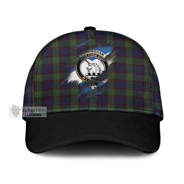 Cunningham Hunting Tartan Classic Cap with Family Crest In Me Style