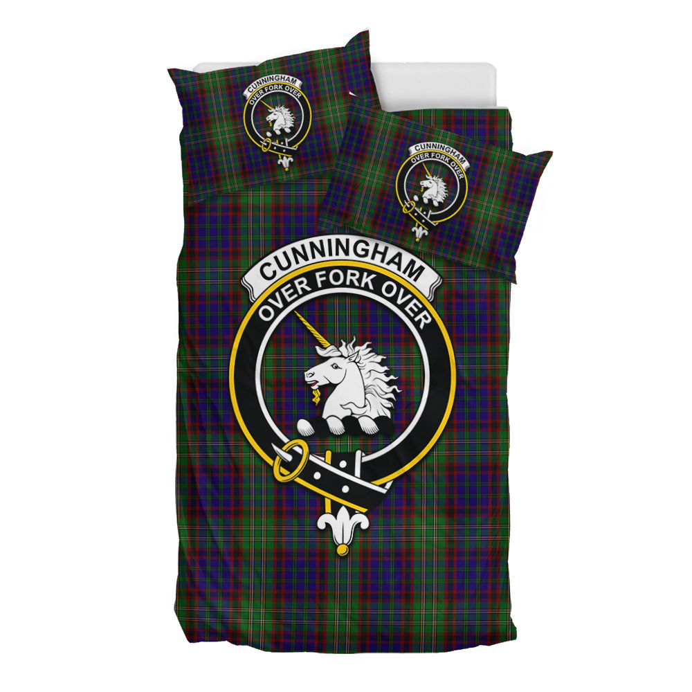 cunningham-hunting-tartan-bedding-set-with-family-crest
