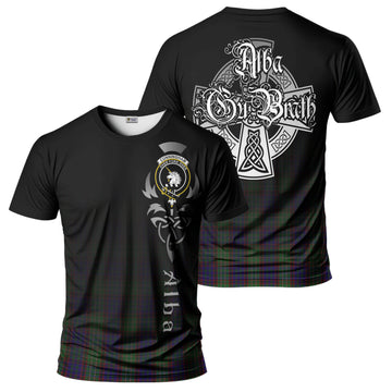 Cunningham Hunting Tartan T-Shirt Featuring Alba Gu Brath Family Crest Celtic Inspired