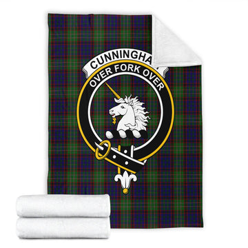 Cunningham Hunting Tartan Blanket with Family Crest