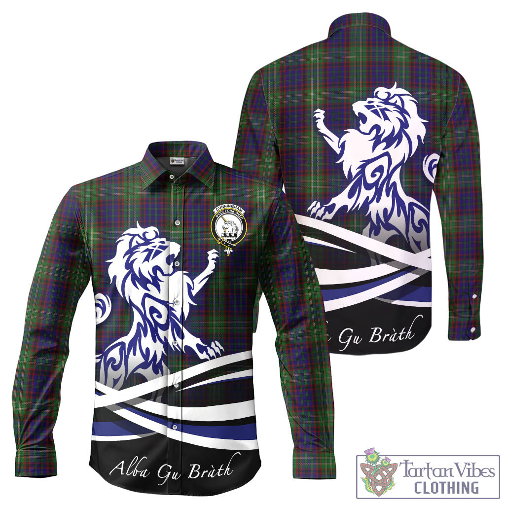 cunningham-hunting-tartan-long-sleeve-button-up-shirt-with-alba-gu-brath-regal-lion-emblem