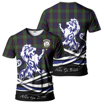 Cunningham Hunting Tartan T-Shirt with Alba Gu Brath Regal Lion Emblem