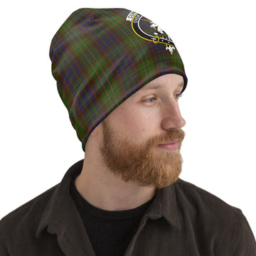 Cunningham Hunting Modern Tartan Beanies Hat with Family Crest